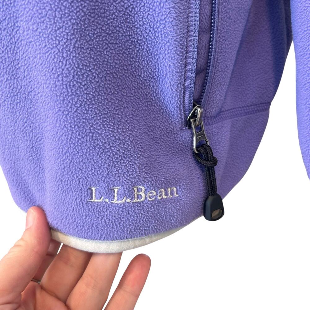 LL Bean Polar Tech Purple Full Zip Fleece Jacket Large - Picture 7 of 13
